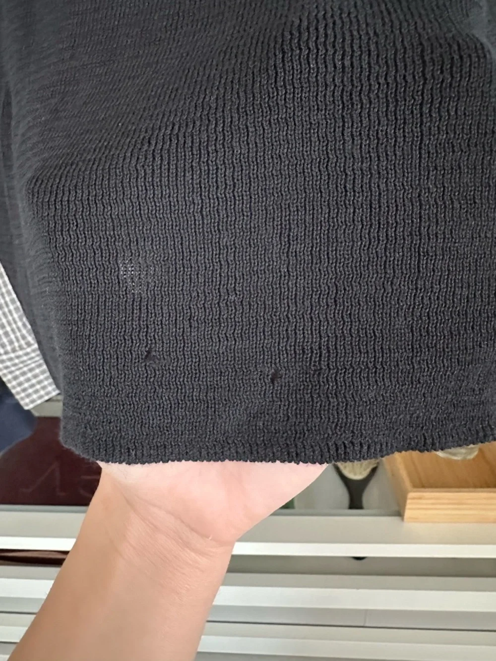 Sezane black mock-neck knit